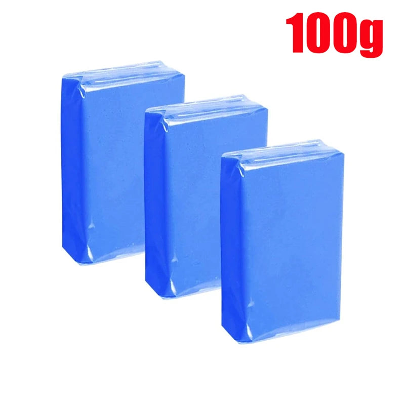 Enhanced Clay Bar Car Cleaning Kit - Magic Blue Detailing Mud for Deep Clean