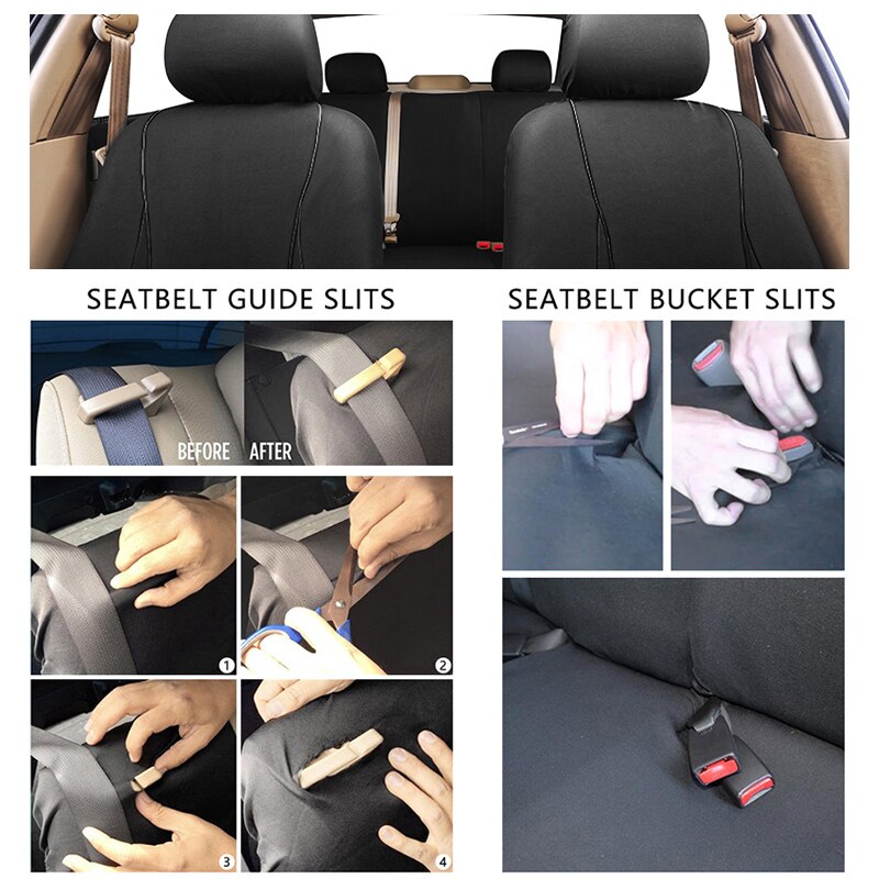 Universal Car Seat Cover Set with Airbag Compatibility
