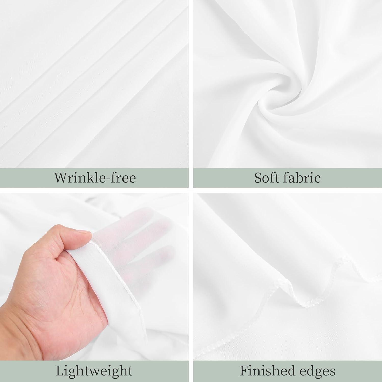 Elegant White Chiffon Wedding Ceiling Drapes