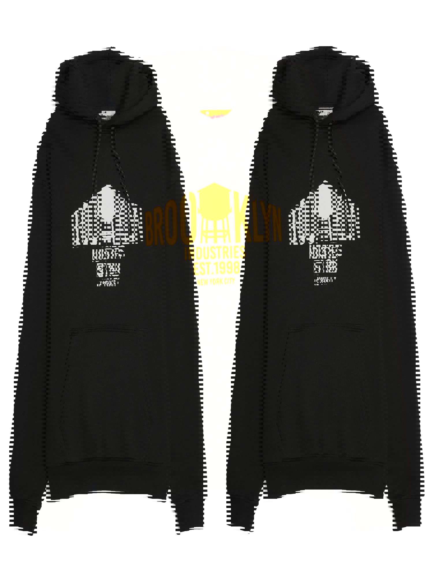 Men's Premium Cotton Water Tower Hoodie in Jet Black