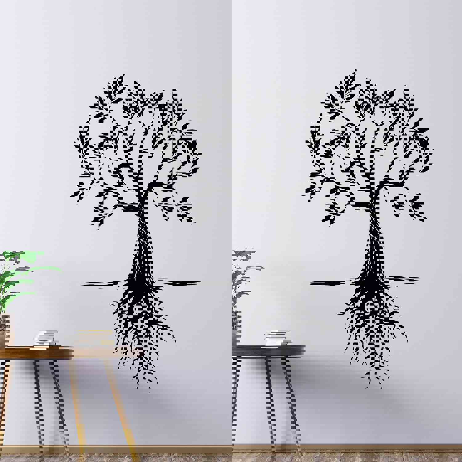 Elegant Tree Branches Vinyl Wall Decal for Living Room Decor
