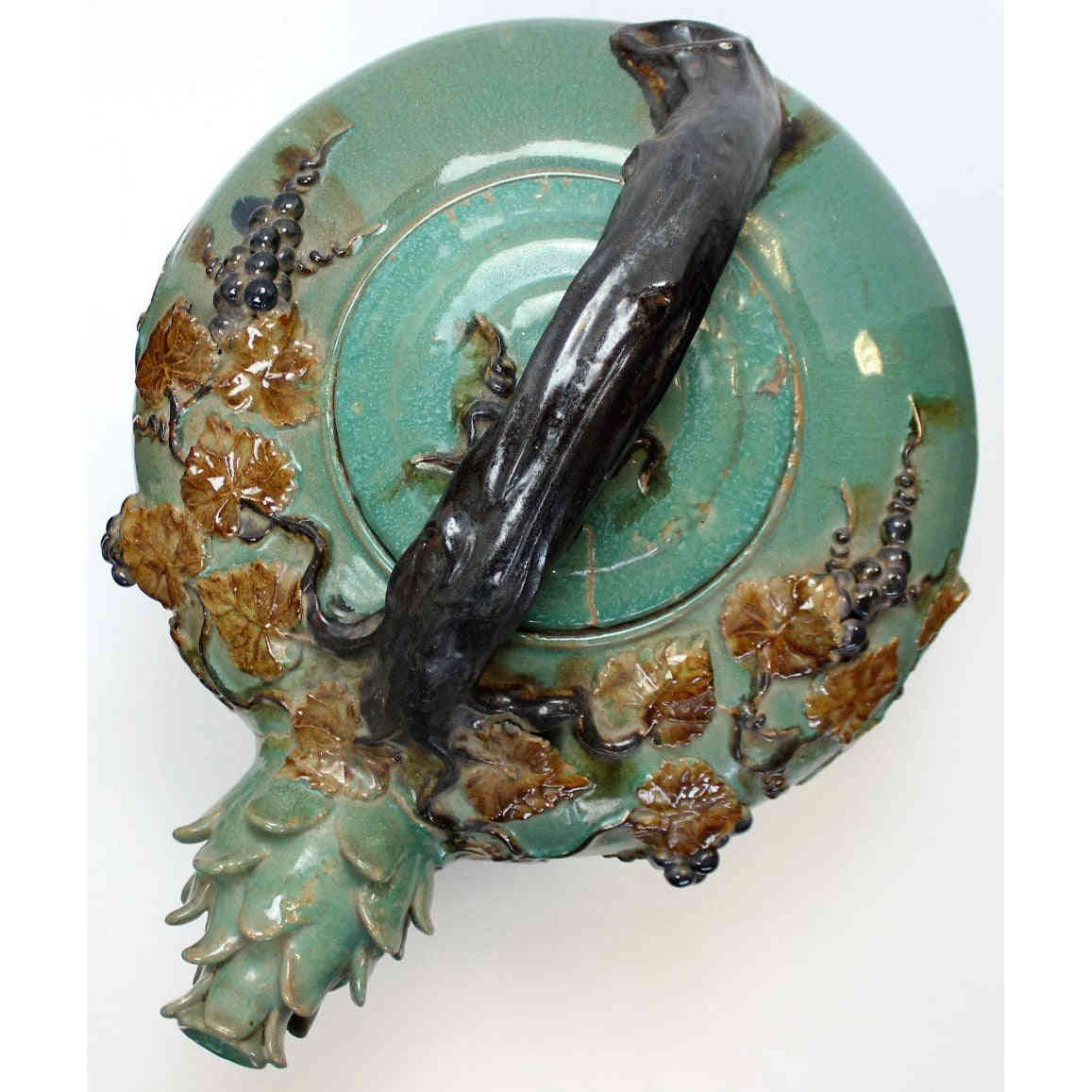 Vintage Italian Majolica Artichoke Wine Jug