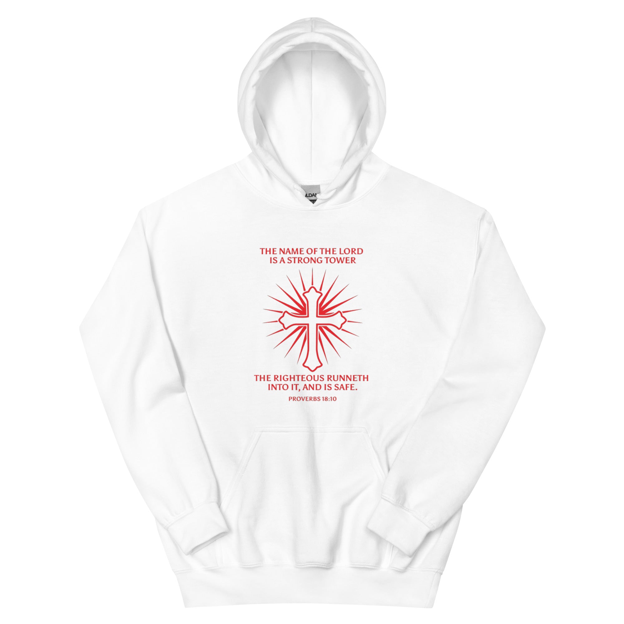 F&H Christian The Name of the Lord is A Strong Tower Men's Hoodie