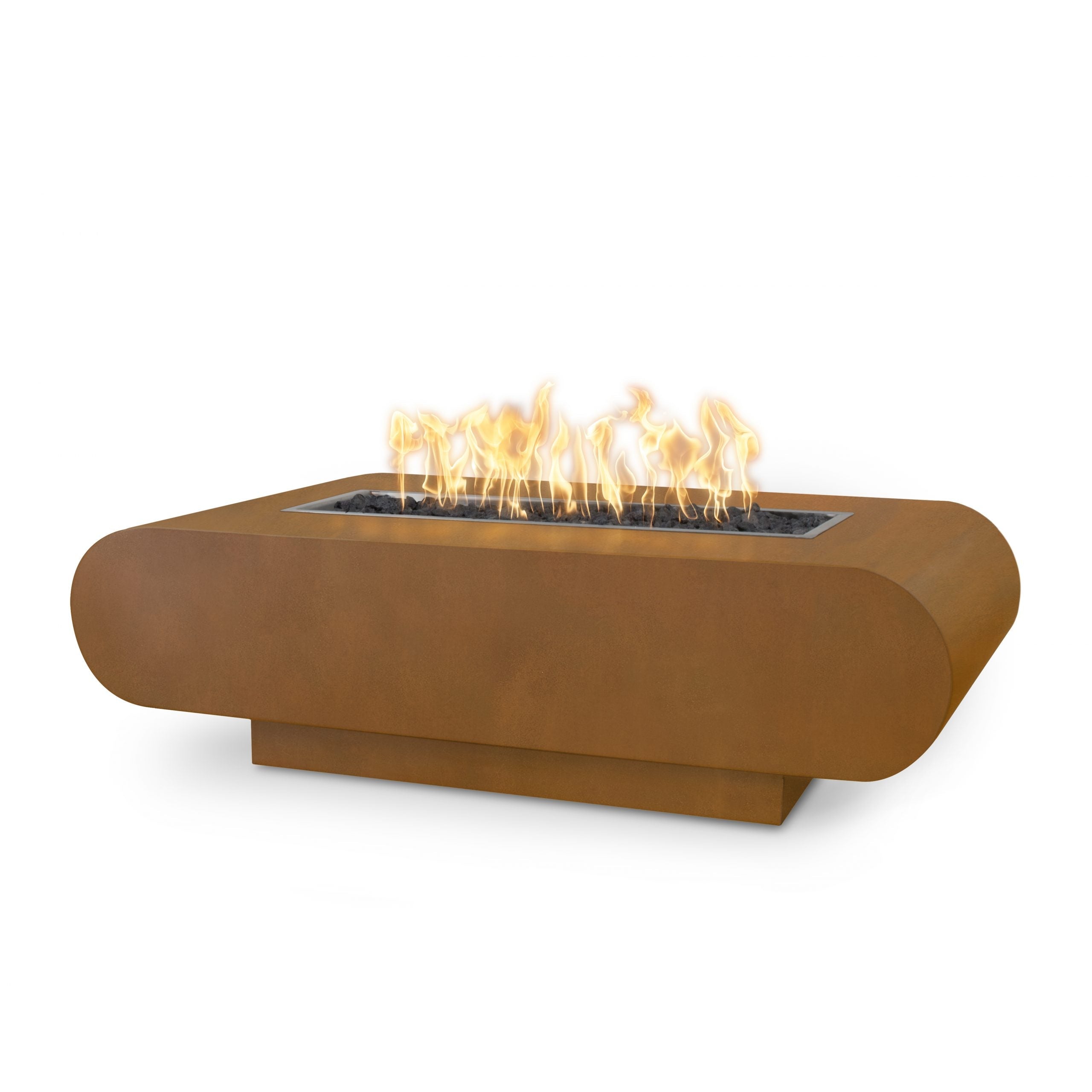 La Jolla Rectangle Hammered Copper Fire Pit - Outdoor Plus OPT-LAJCPR60