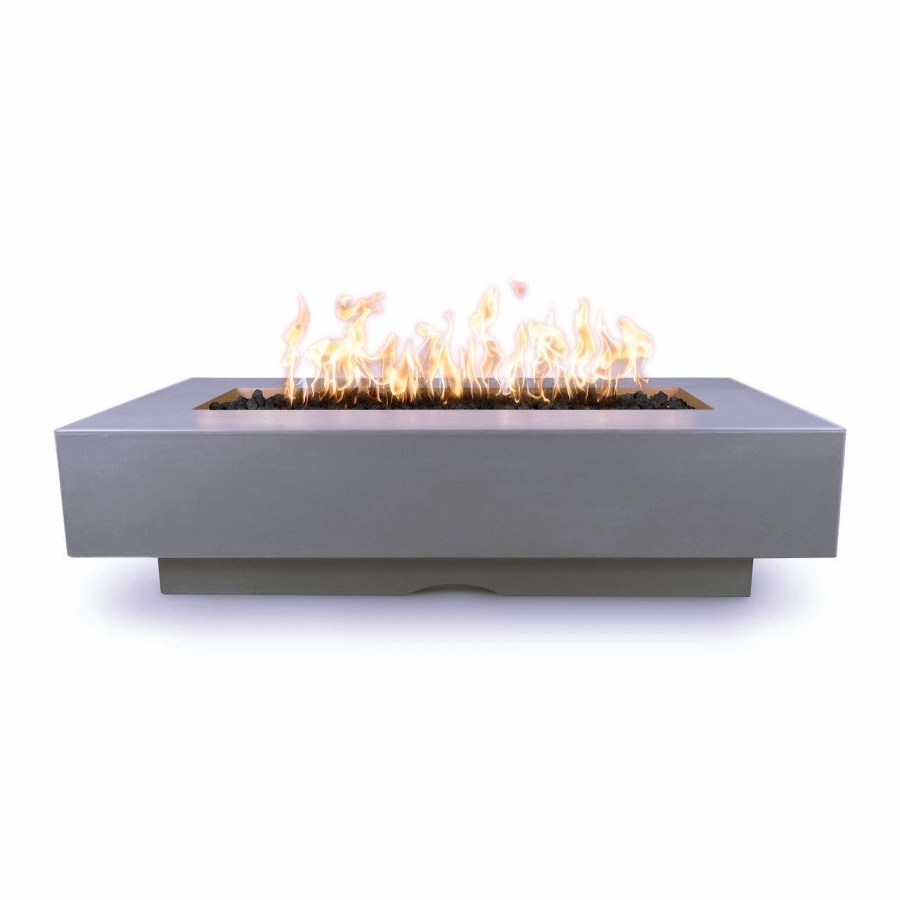 72" Del Mar GFRC Concrete Rectangle Fire Pit Table - Luxurious Outdoor Heating