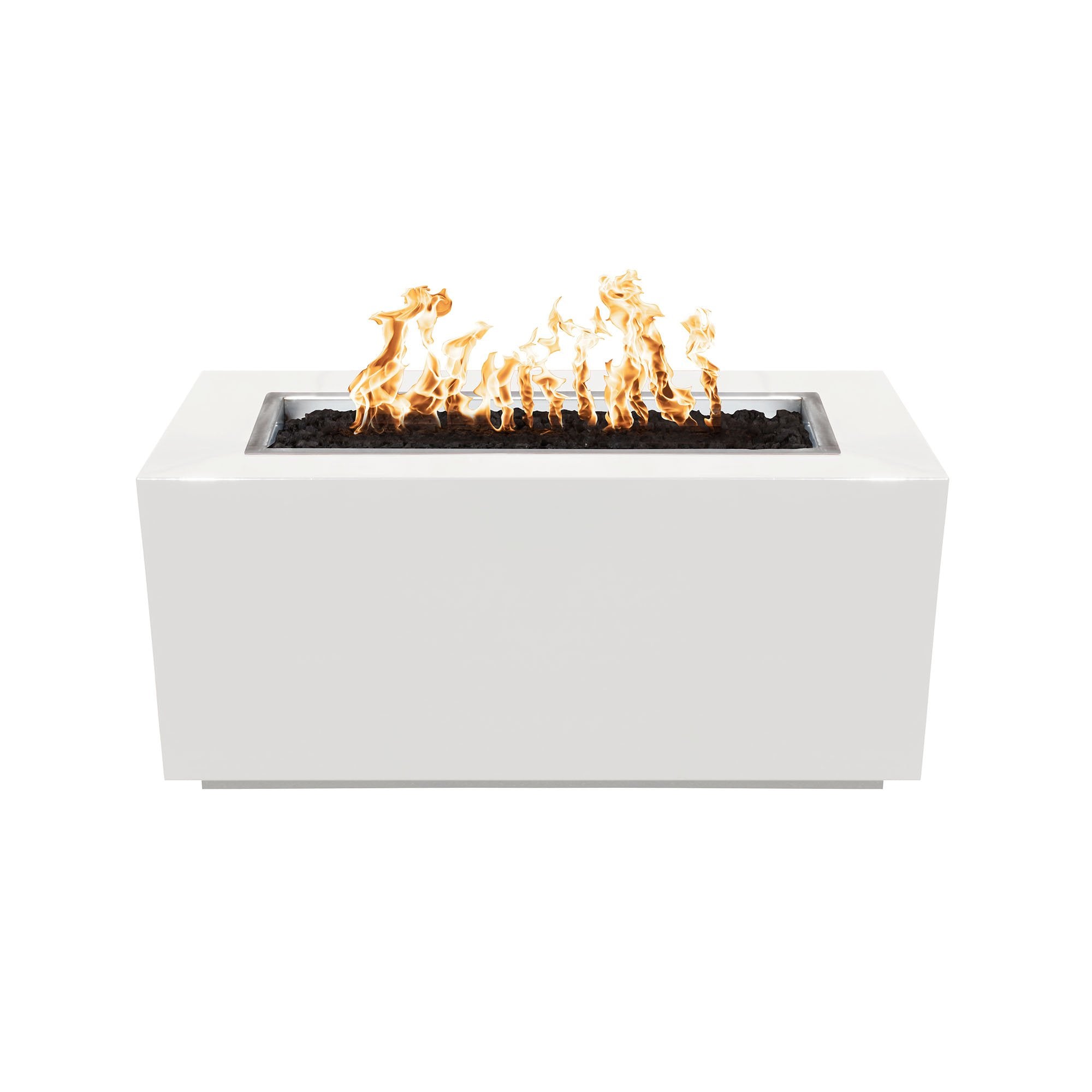 Elegant Outdoor Pismo Rectangle Fire Pit with Powder Coated Steel and Free Cover