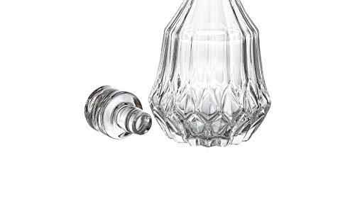 Elegant Clear Glass Crystal Wine Decanter with Stopper