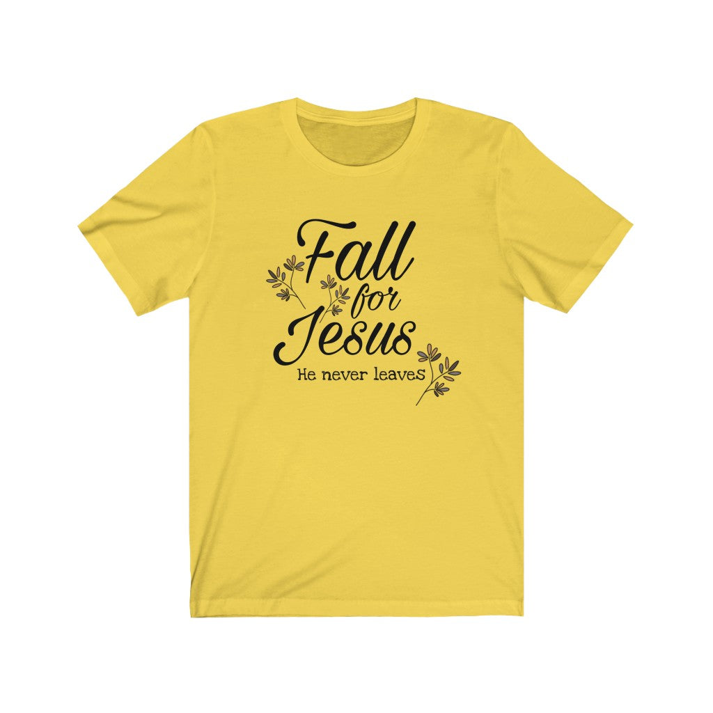 Embrace Faith in Style - Unisex Autumn Leaves Christian Short Sleeve Tee