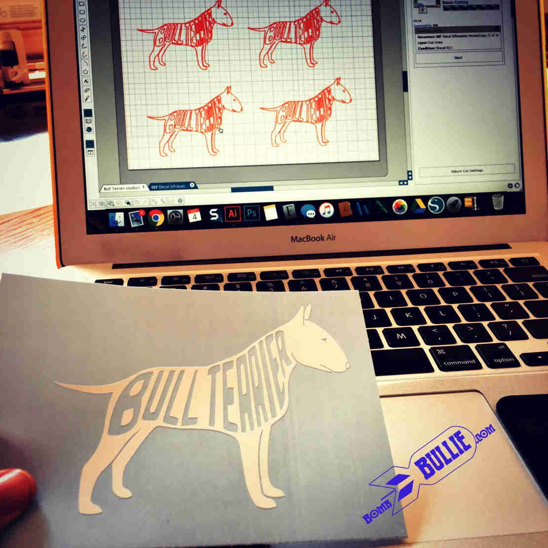 Bull Terrier Decal - High-Quality Vinyl Sticker for Dog Lovers