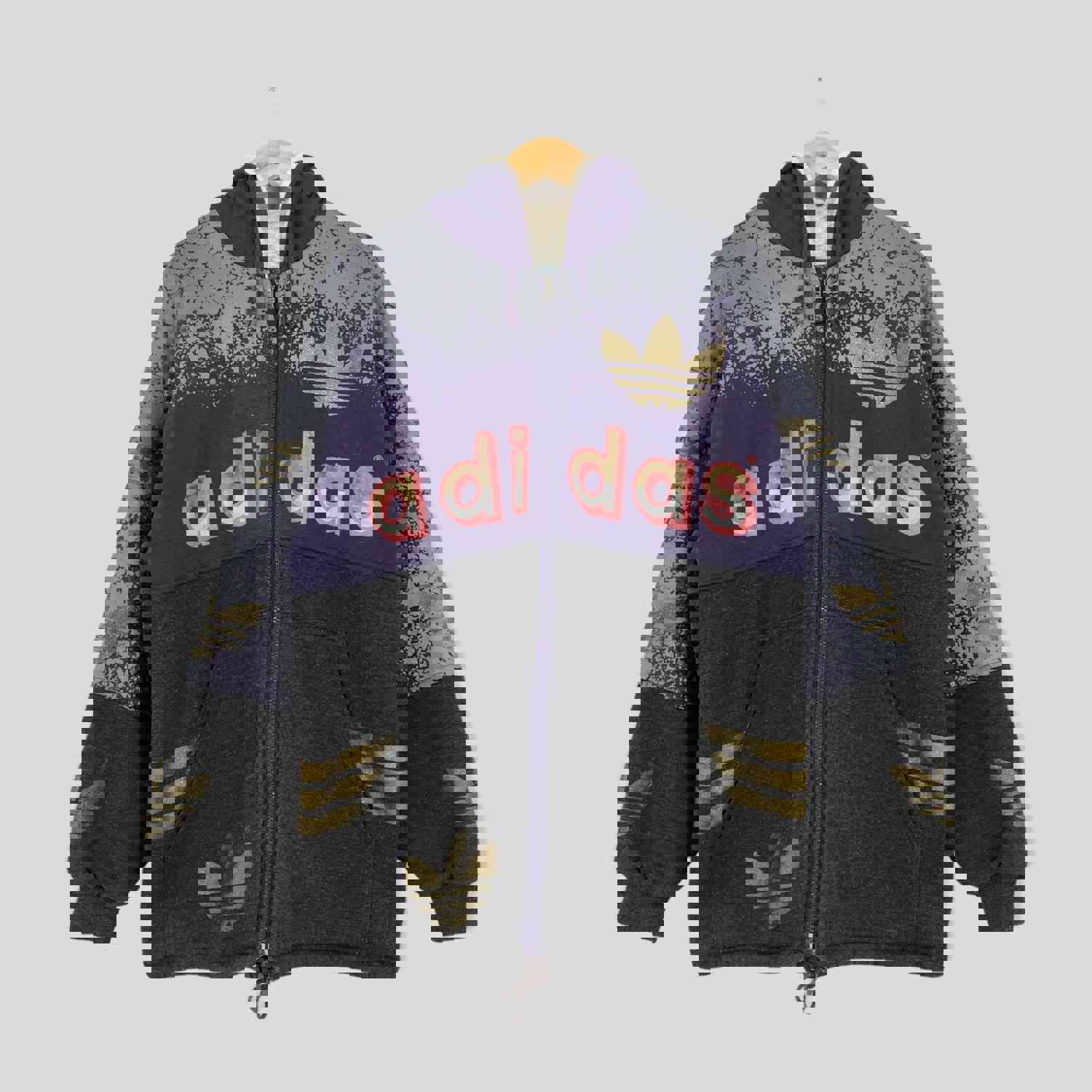 Vintage Adidas Trefoil Sherpa Hoodie - Large Size