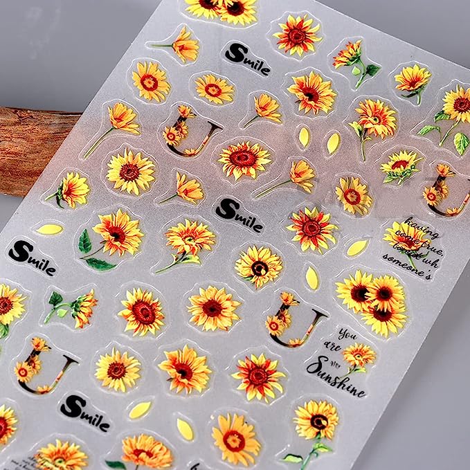 Elegant Floral Nail Art Stickers Set for Spring/Summer 2023