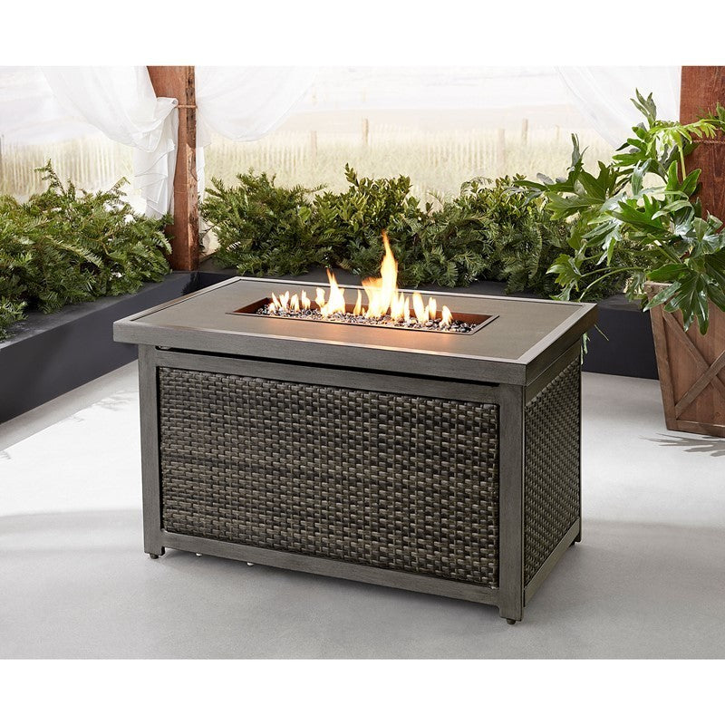 Pasadena Outdoor Aluminum Gas Fire Pit Table