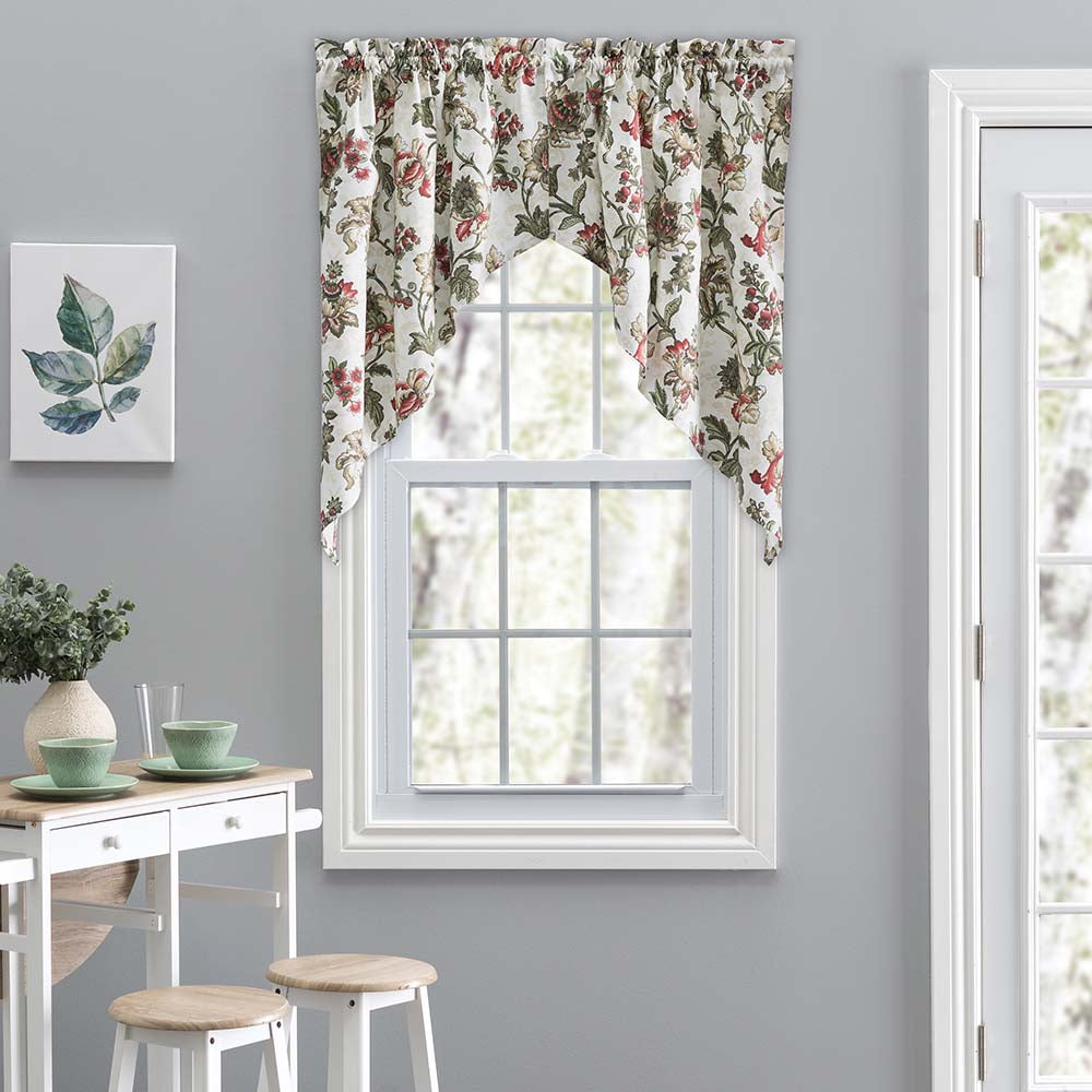 Ellis Curtain Madison Floral Design Tailored Swag 56x36