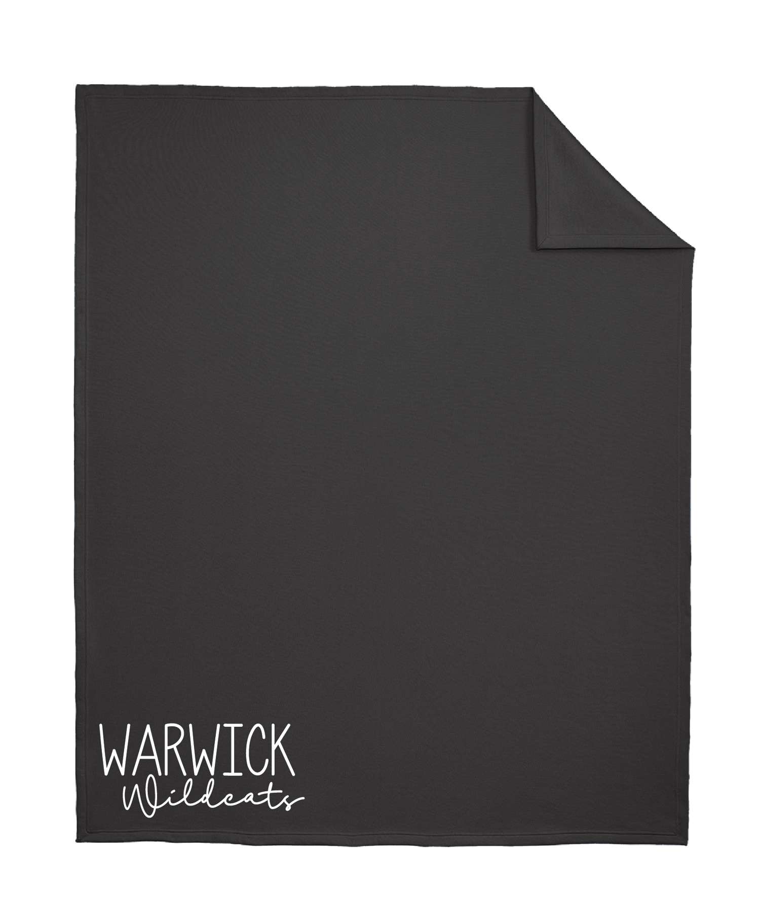 WVMS Stadium Blanket - White with Warwick Wildcats Logo