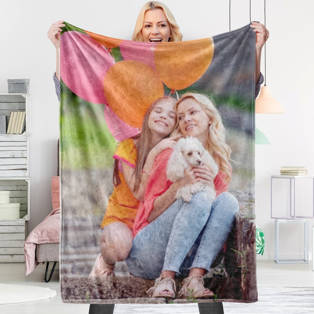 Customizable Photo Fleece Blanket - Perfect for Special Occasions