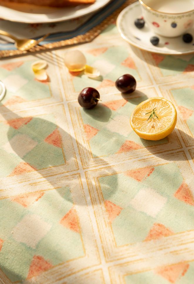 Elegant Fiberflax Tablecloth Collection - Waterproof, Mid-Century Style for Dining & Coffee Tables