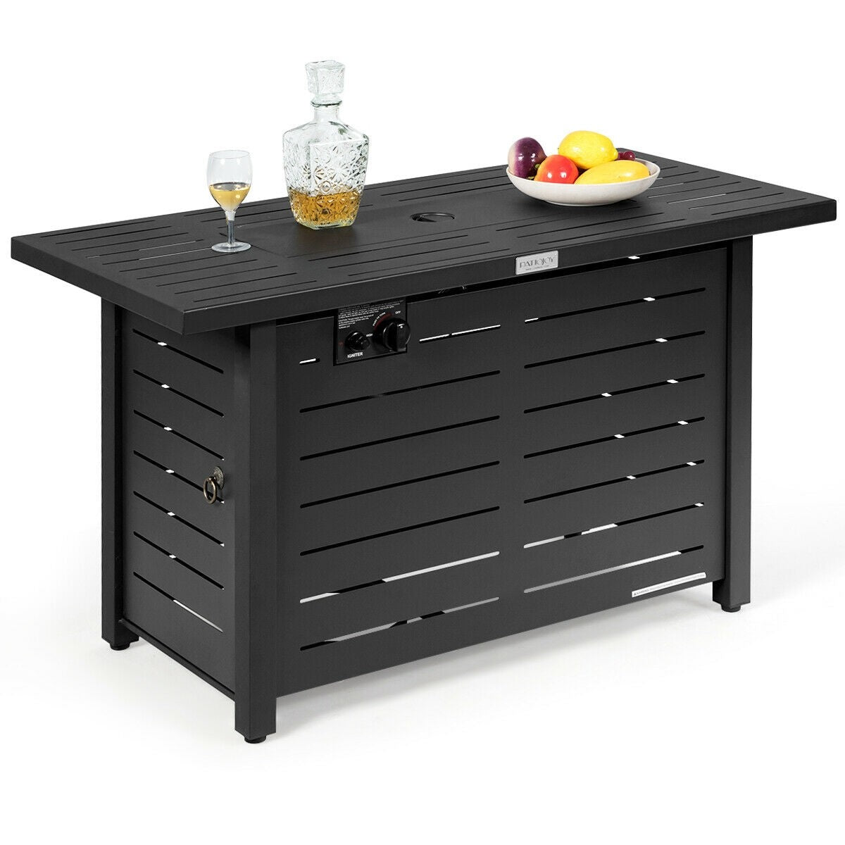 60,000 BTU Outdoor Propane Fire Pit Table, 42 Inch Rectangular