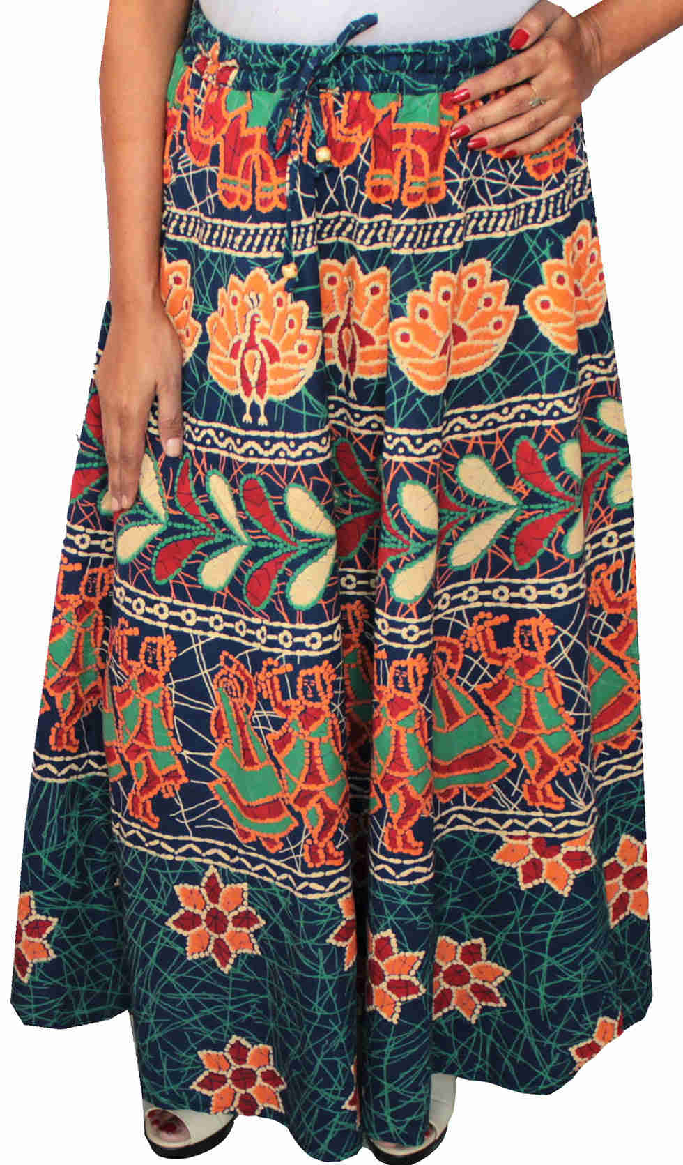 Elegant Women's Batik Cotton Long Skirt from India