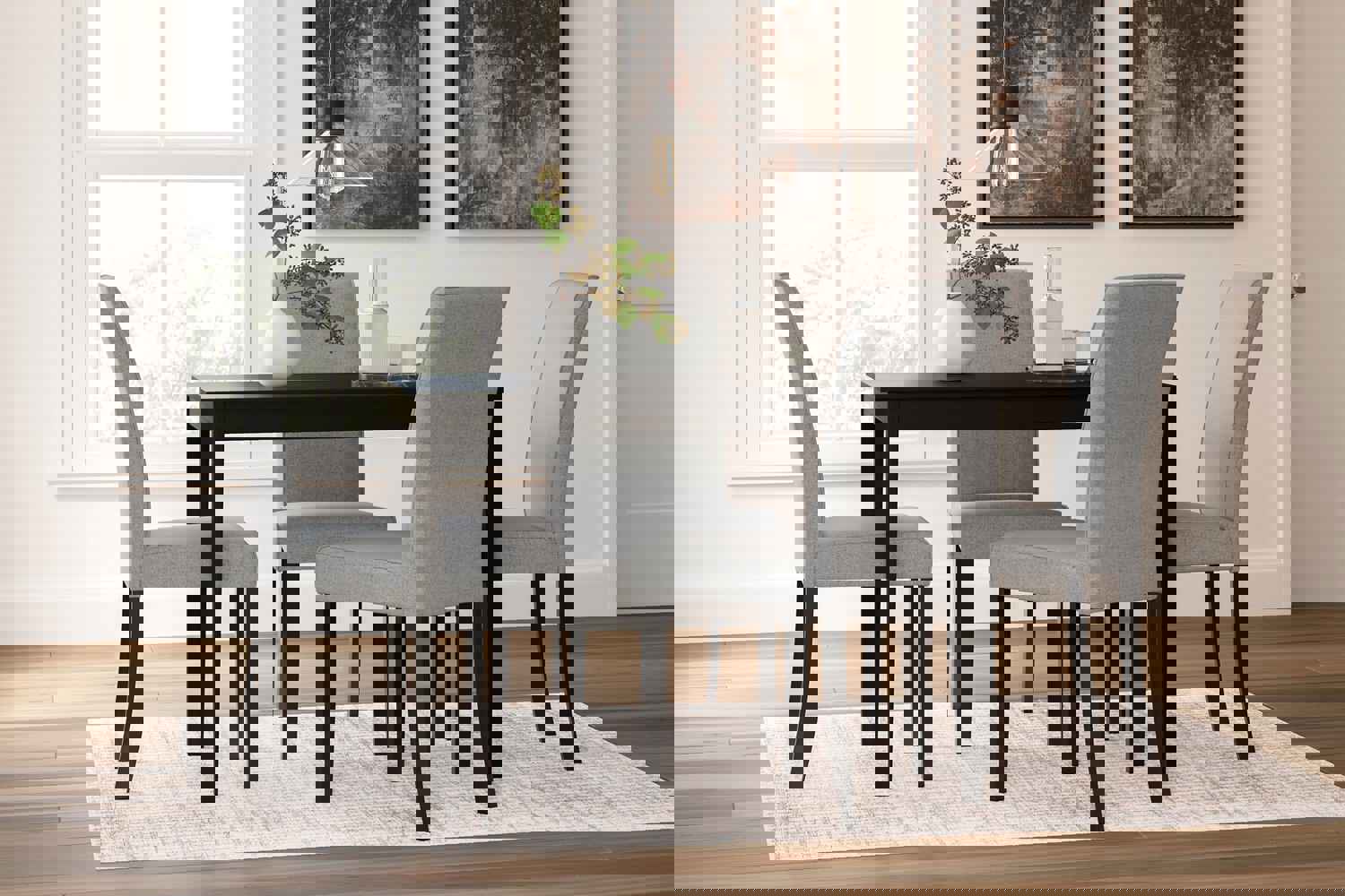 Contemporary Kimonte Rectangular Dining Table by Ashley Express
