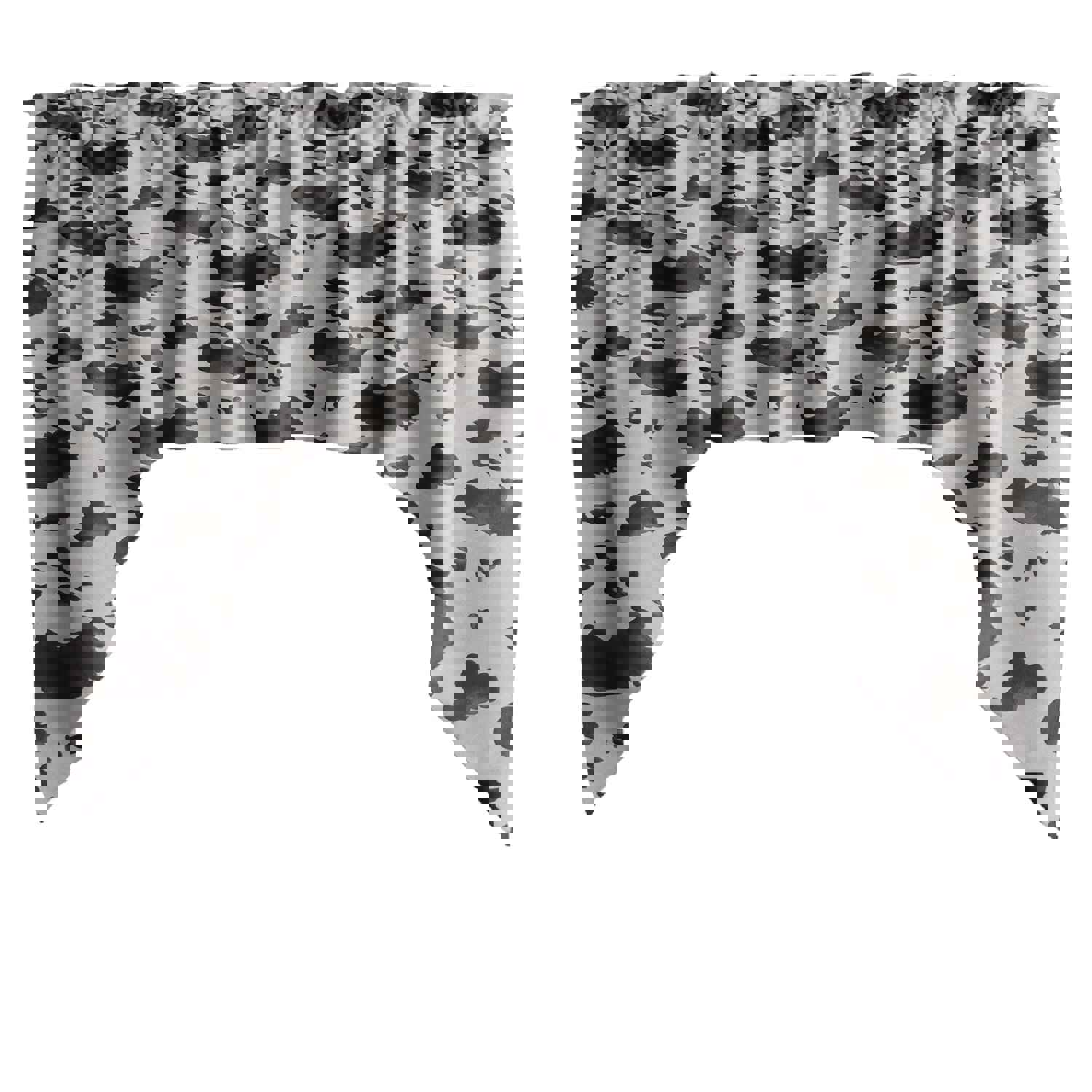 Cotton Cow Print Swag Valance with 58" Width and 36" Height