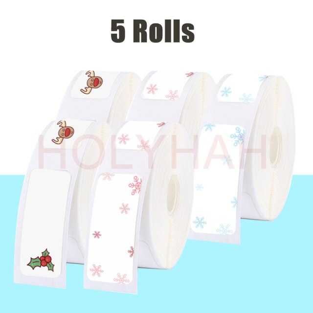 Festive Christmas Thermal Label Stickers - Limited Edition