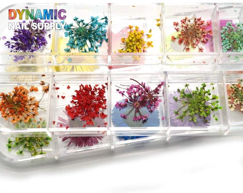 Elegant 3D Dried Flower Nail Art Decorations