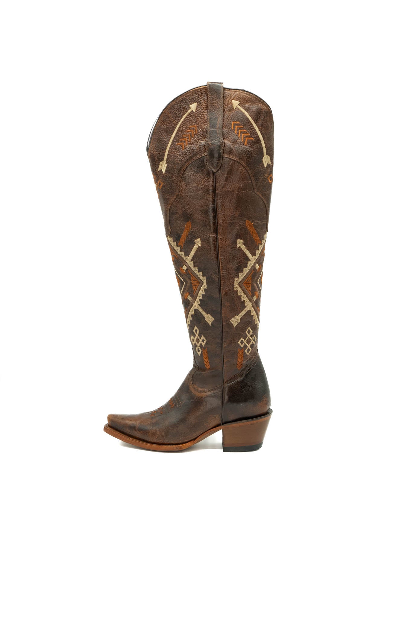 The Itzel Arona XL Cowgirl Boots - Embroidered Leather Western Style