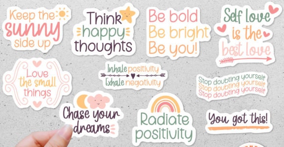 Durable & Inspirational Waterproof Stickers for Personalization