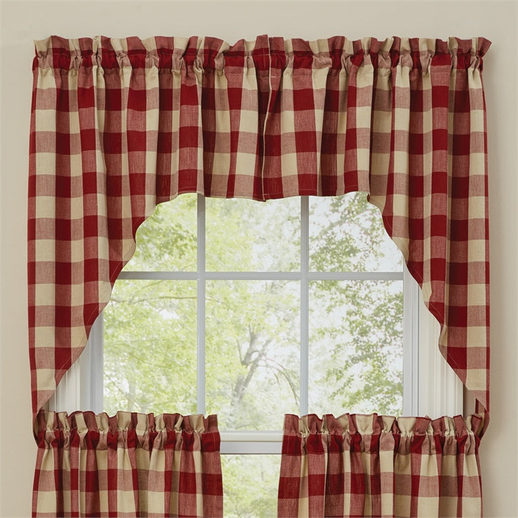 Wicklow Check Swag Curtain - Fresh Window Decor