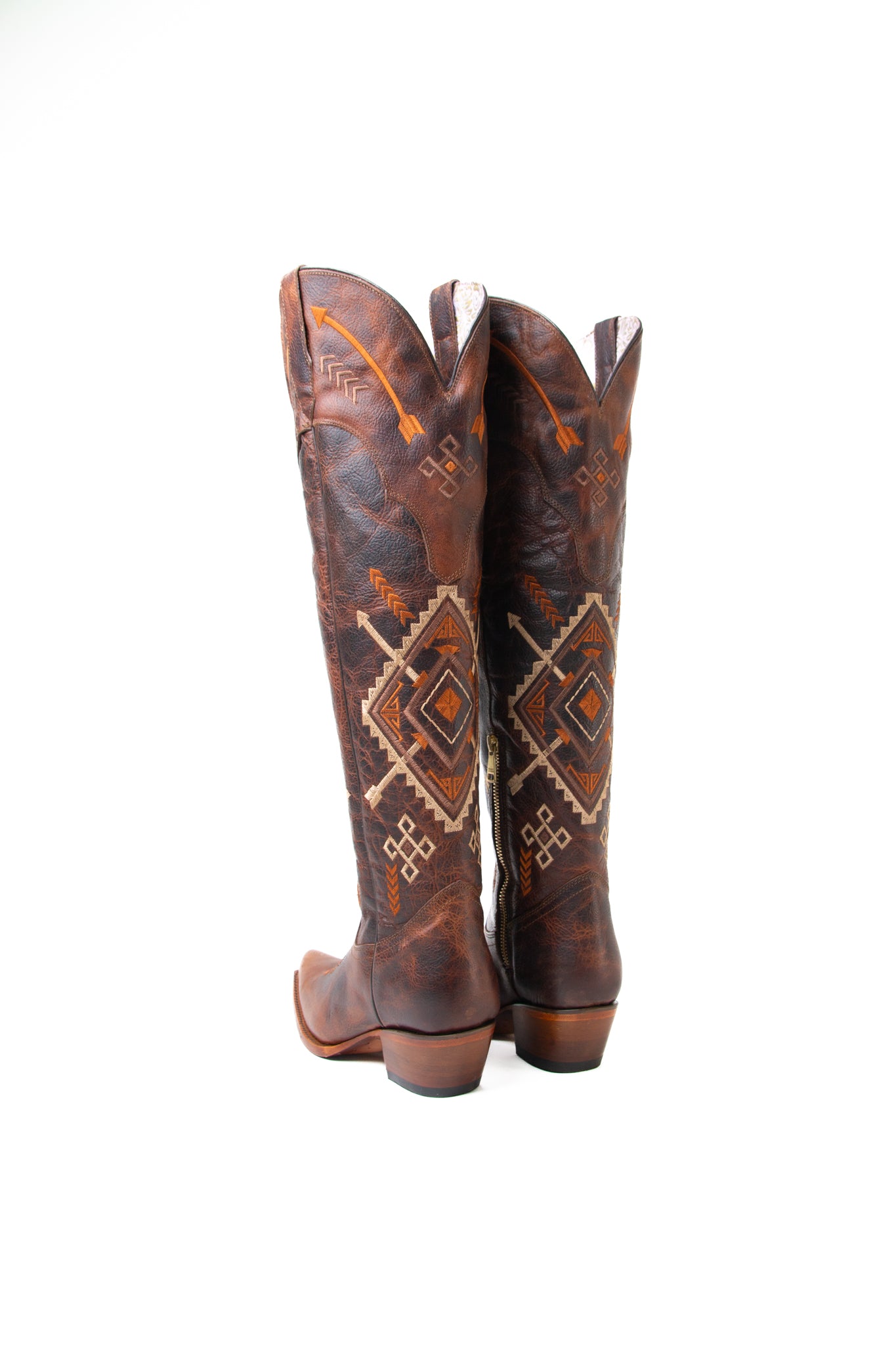 The Itzel Arona XL Cowgirl Boots - Embroidered Leather Western Style