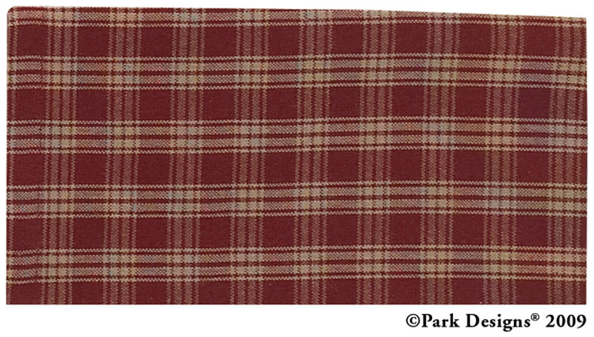 Park Sturbridge Wine Plaid Curtains and Tabletop Collection