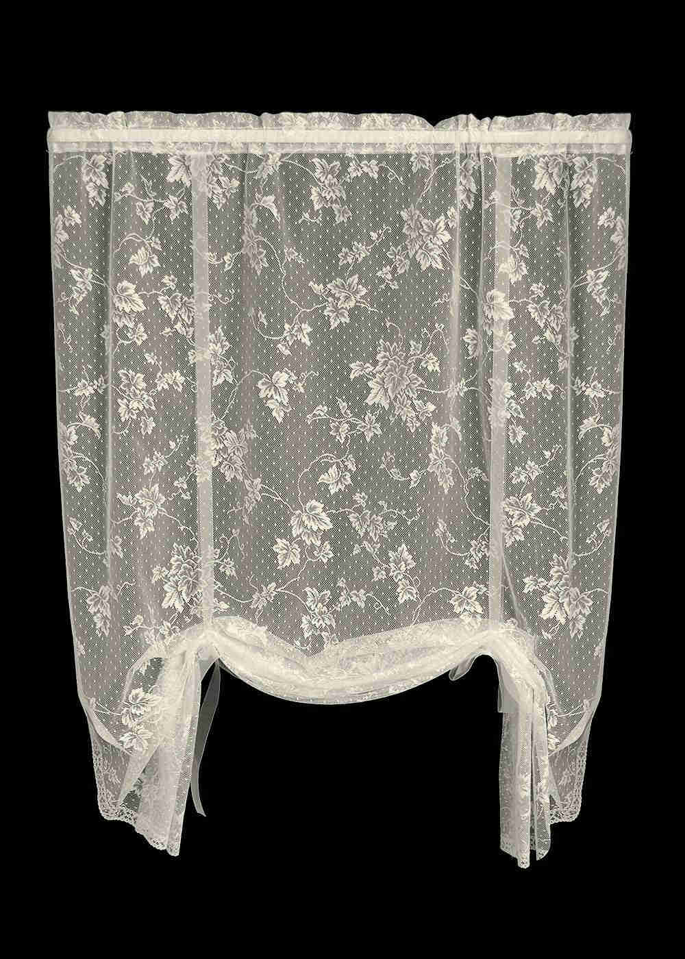 Elegant English Ivy Lace Curtains, Valances, and Home Decor