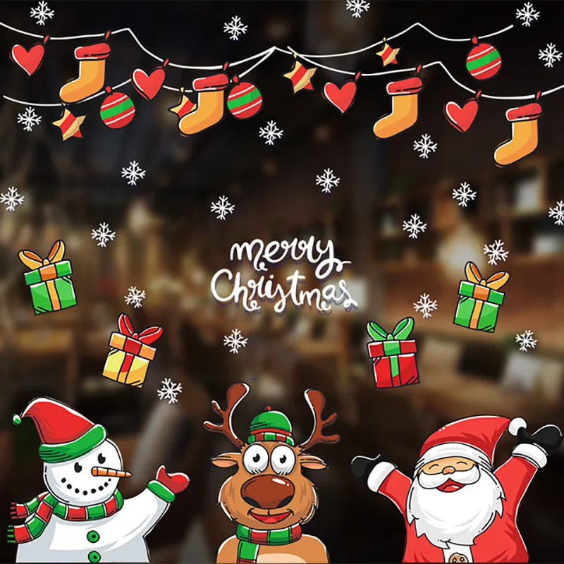 2024 Festive Christmas Window Sticker Set