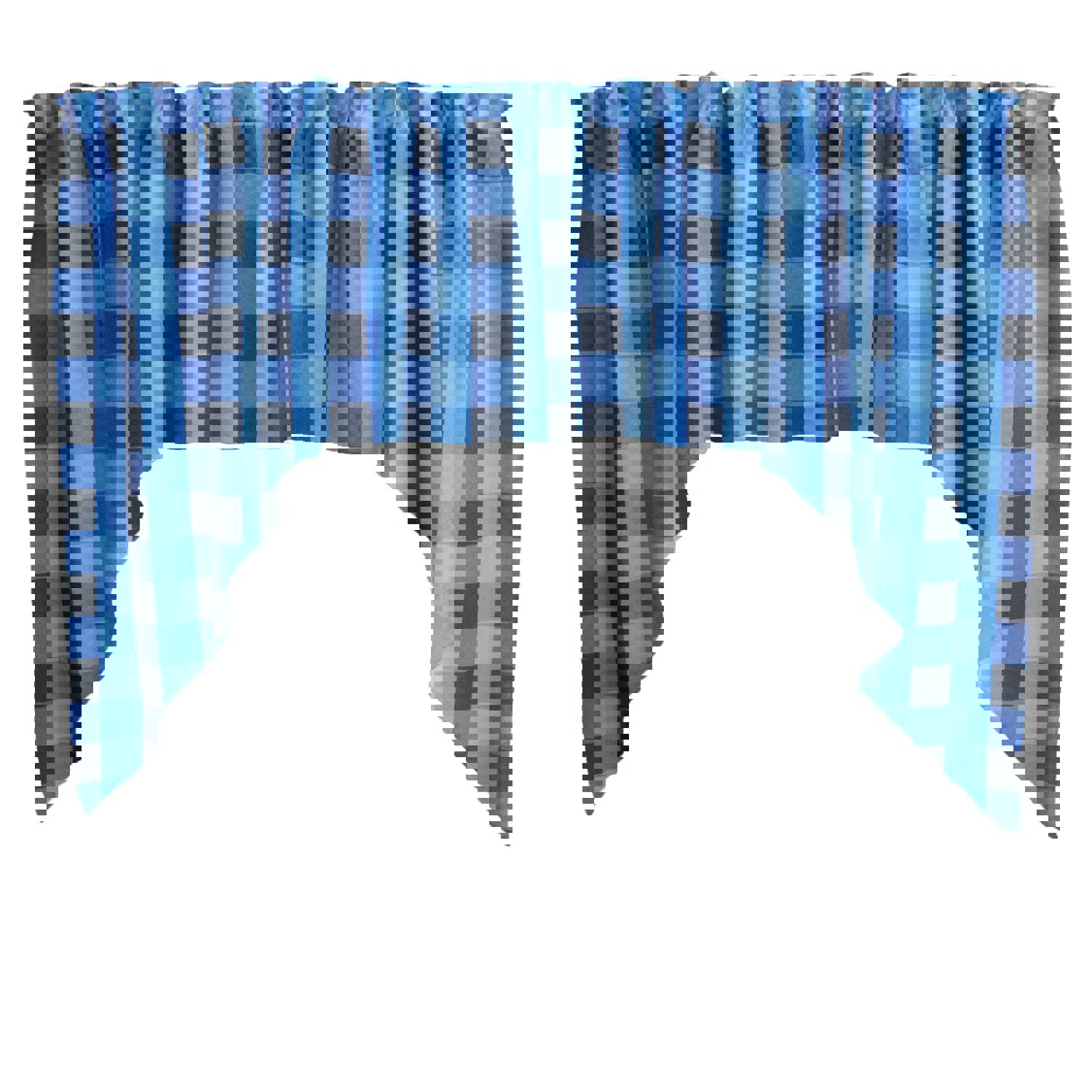 Buffalo Check Poplin Swag Window Valance Set, 72" Wide x 36" Tall