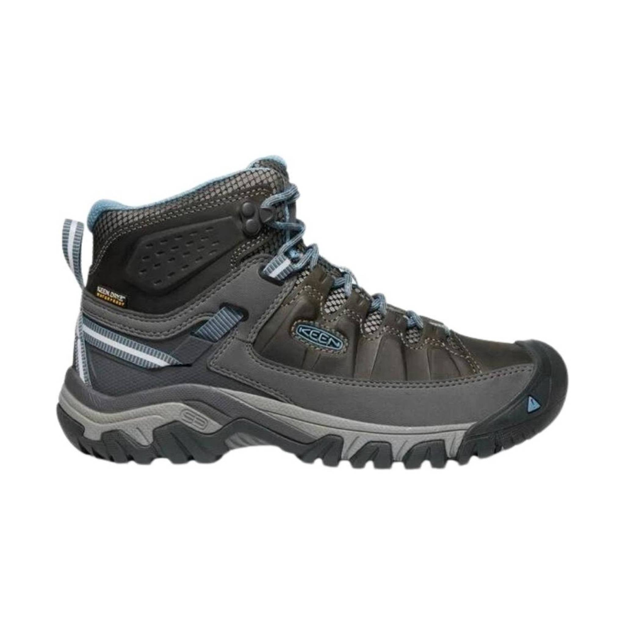 KEEN Women's Targhee III Mid Waterproof Hiking Boot - Magnet/Atlantic Blue