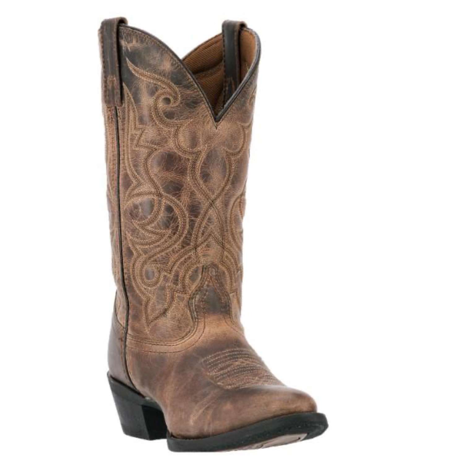 Laredo Women's Maddie Tan Distressed Leather Western Boots - 51112