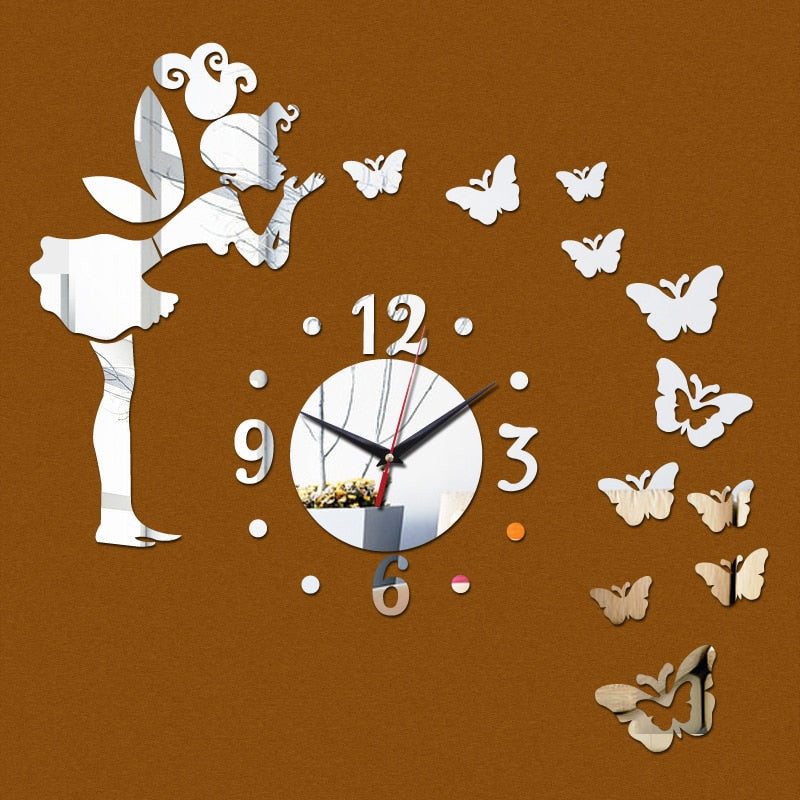 Stylish 3D Acrylic Wall Clock Sticker for Modern Living Rooms