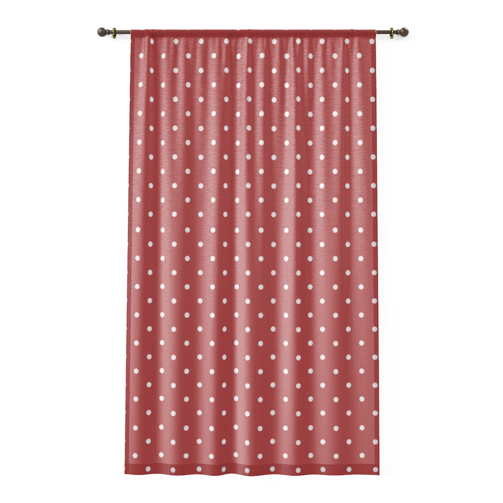 Elegant Sheer Polka Dot Window Curtain