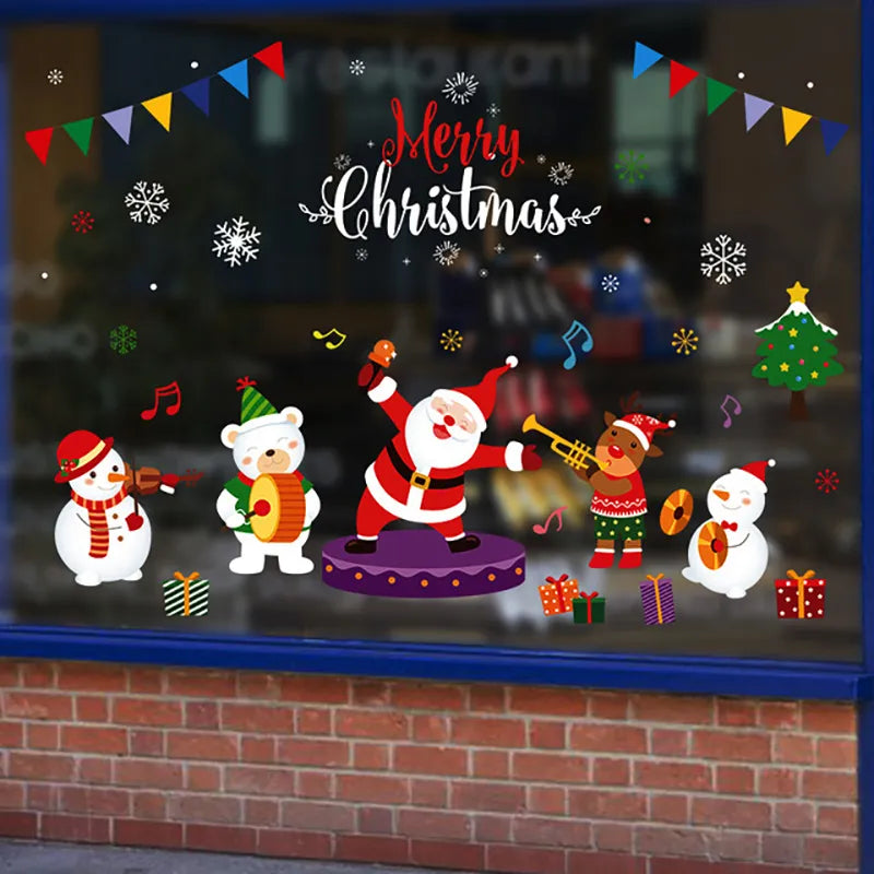 2024 Festive Christmas Window Sticker Set