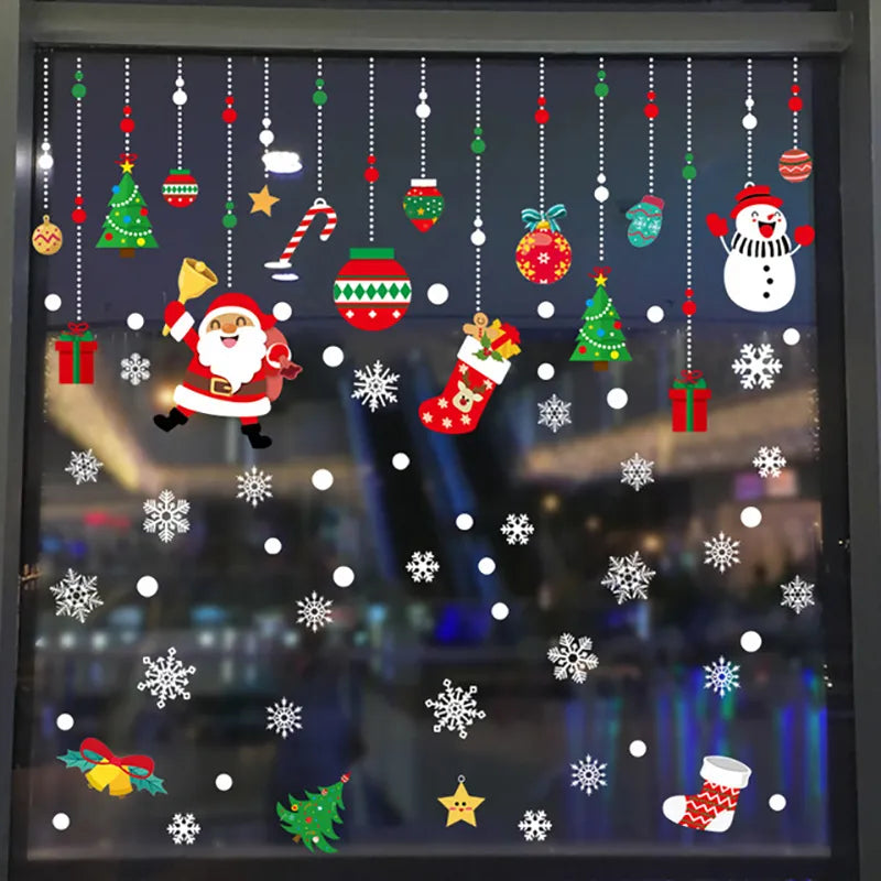 2024 Festive Christmas Window Sticker Set