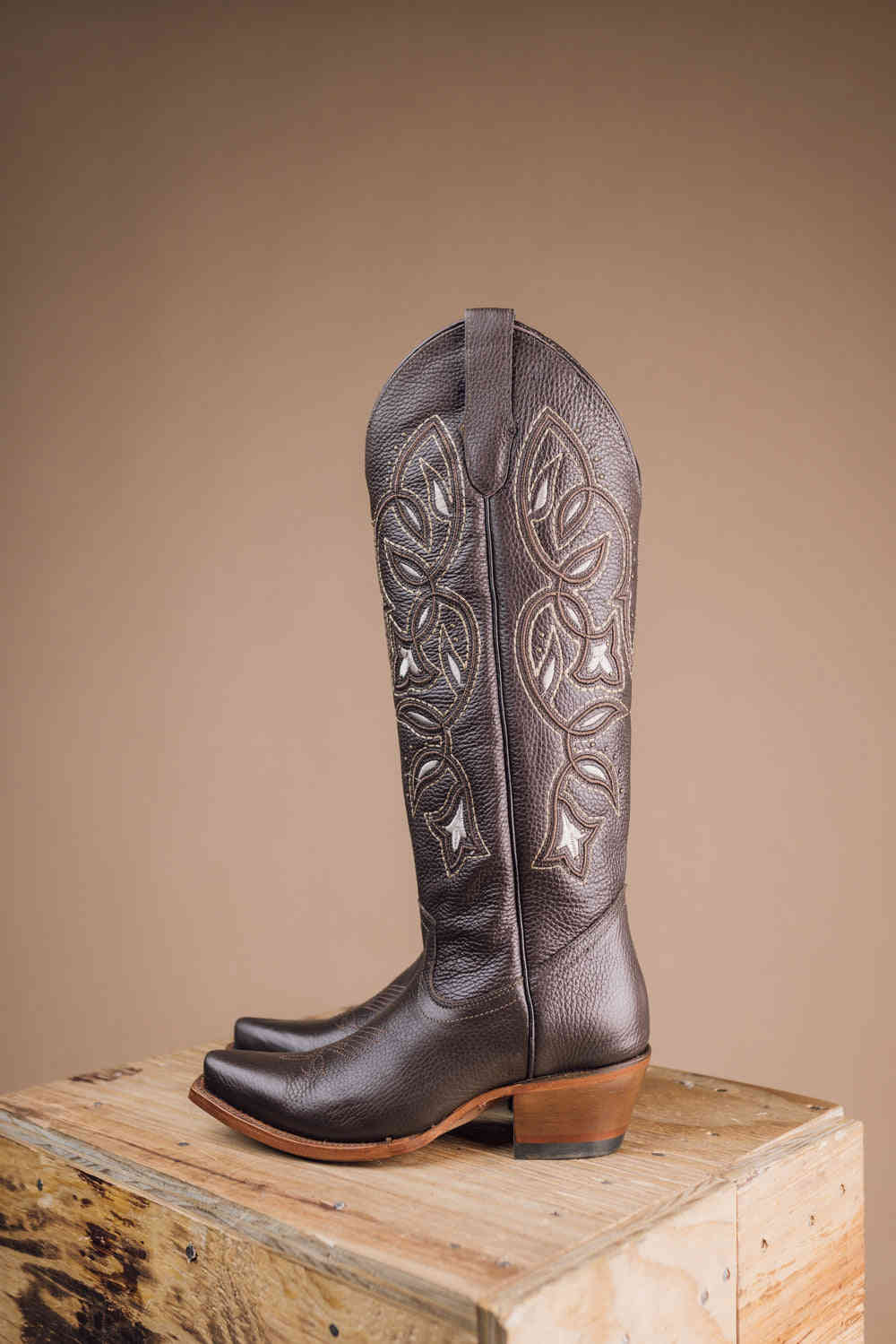 Antonina Alta Venado Women's Genuine Leather Tall Cowgirl Boots