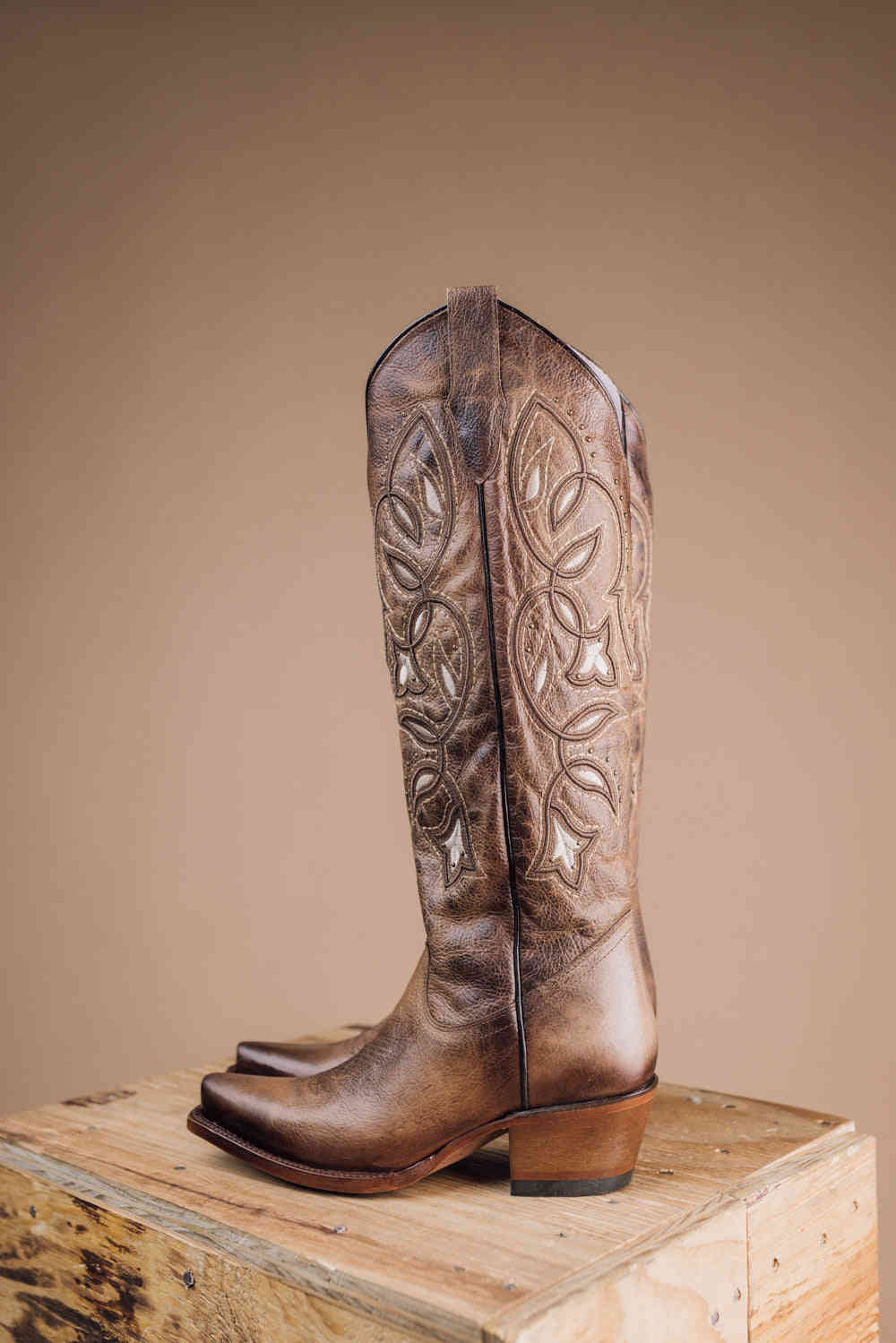 Antonina Alta Venado Women's Genuine Leather Tall Cowgirl Boots