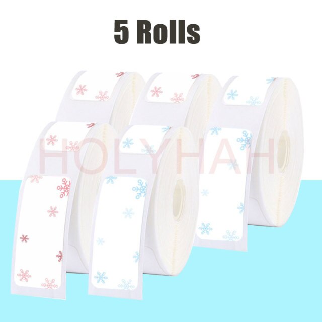 Festive Christmas Thermal Label Stickers - Limited Edition