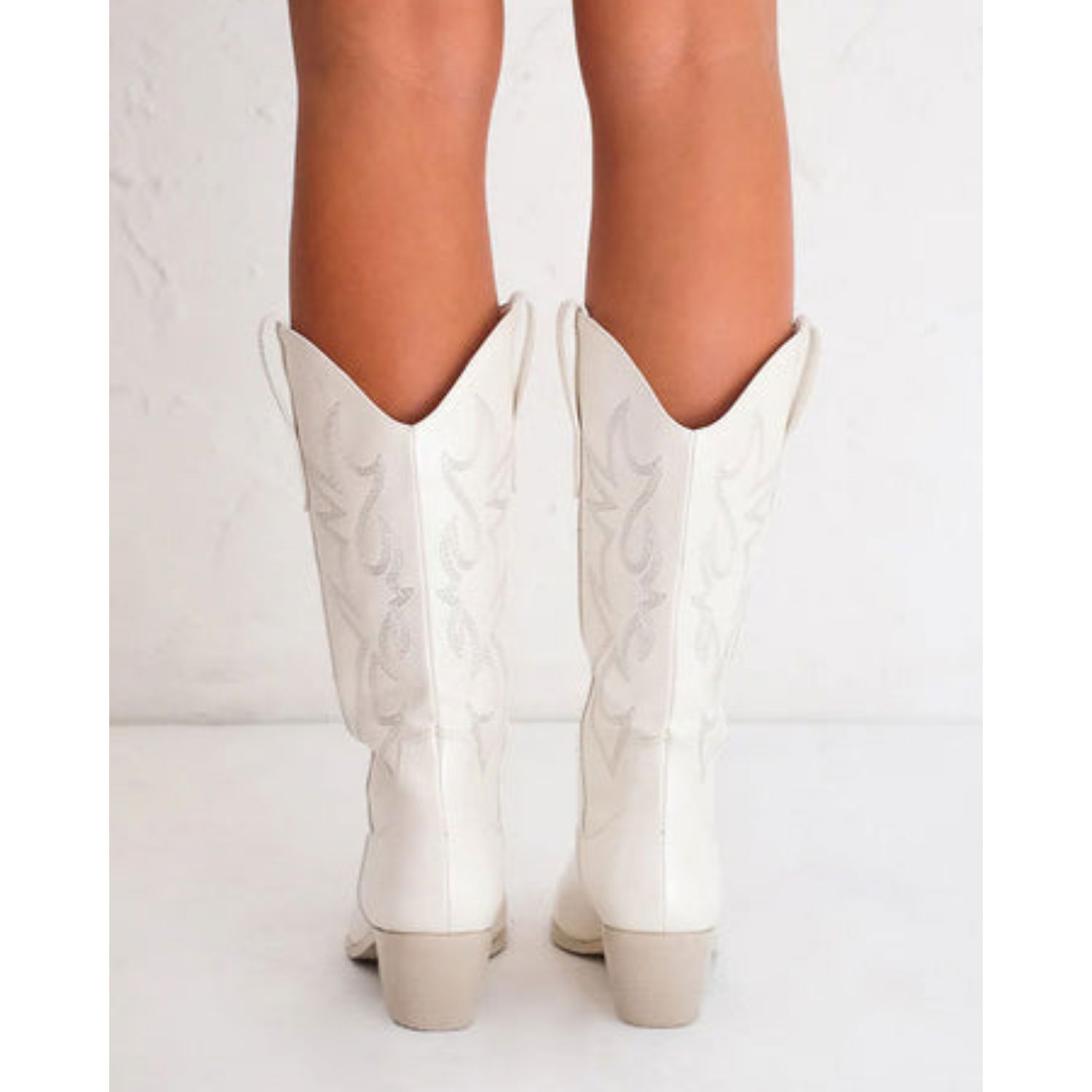 Stylish Zippered Embroidered Cowgirl Boots