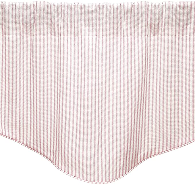 Elegant Pink Striped Valances - Perfect for Kitchen, Nursery, and Girls' Rooms