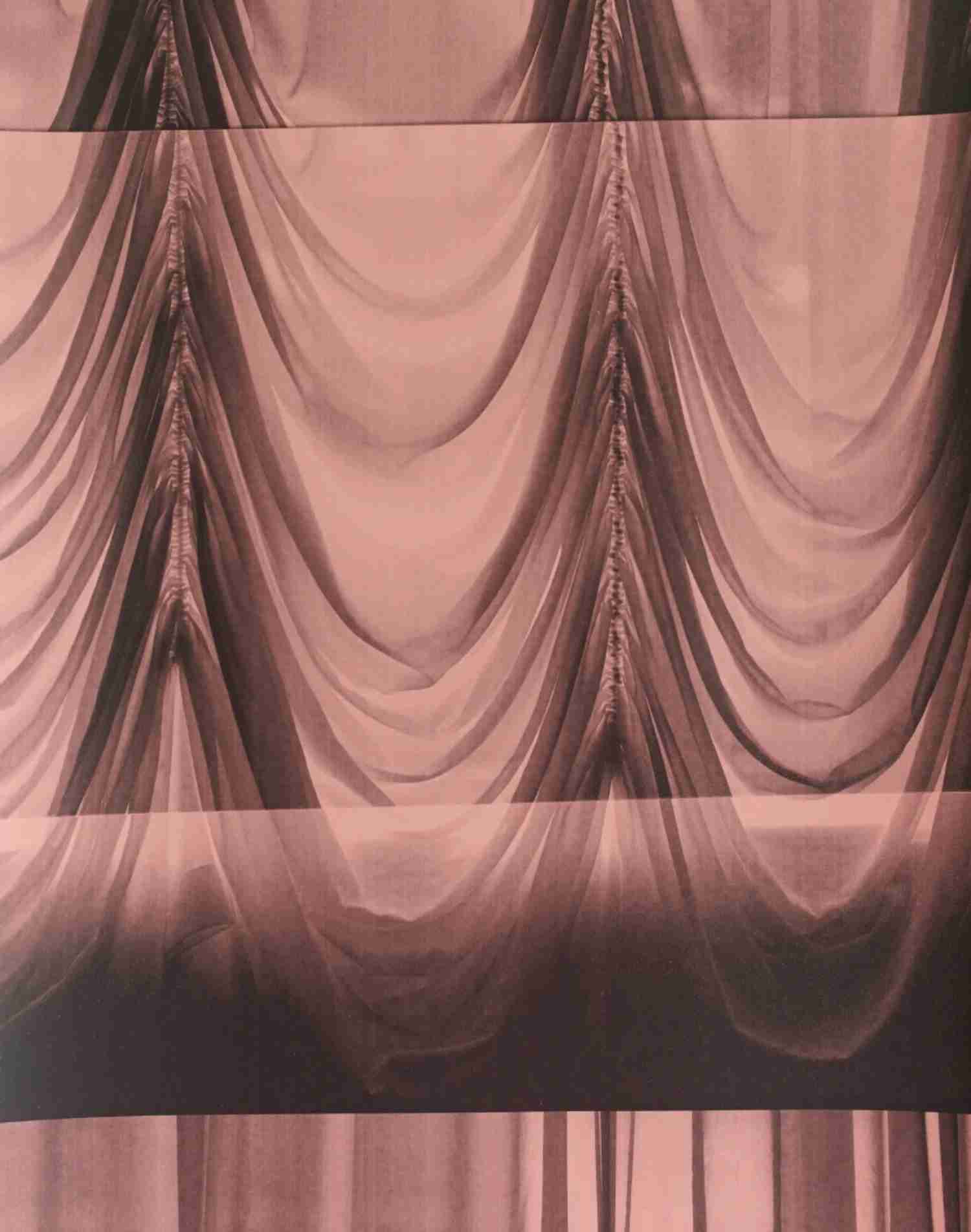 Elegant Handcrafted Pink Wallpaper with Black Illustrations