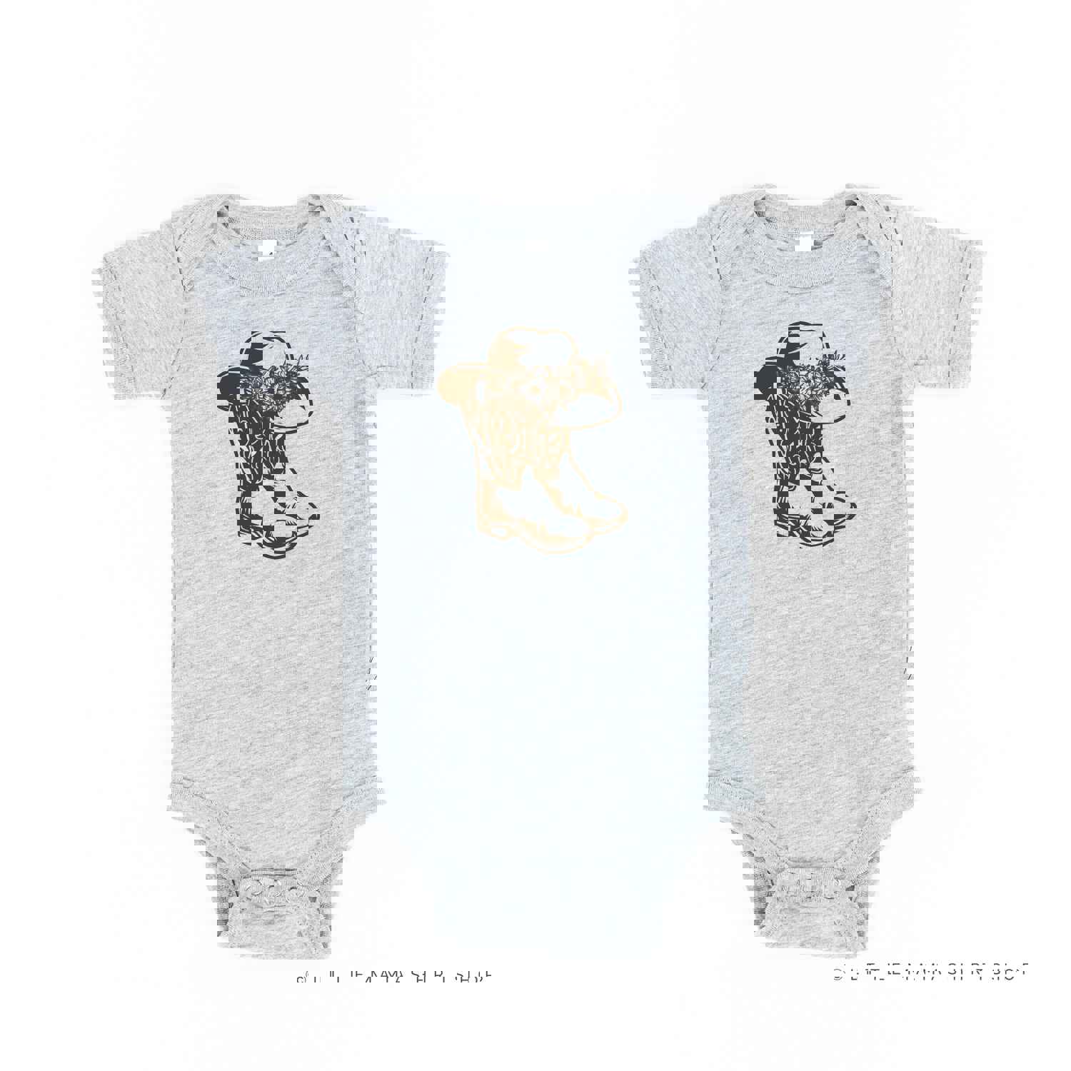 Cowgirl Boots w/ Hat and Flowers - Unisex Child Shirt