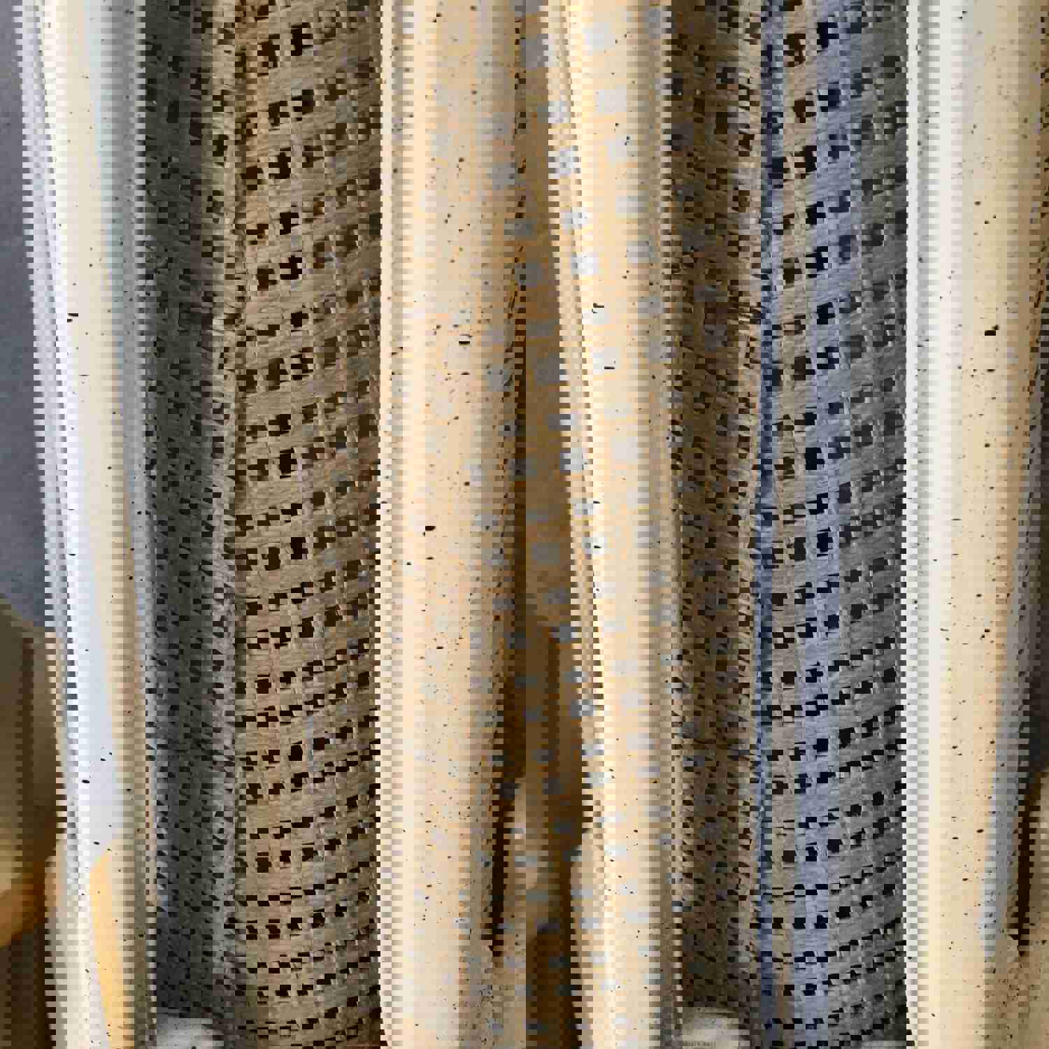 Mid Century Ceramic Swag Table Lamps Pair