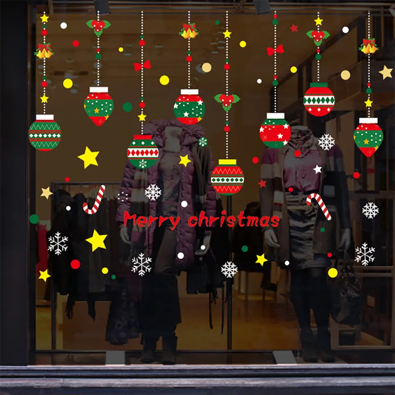 2024 Festive Christmas Window Sticker Set