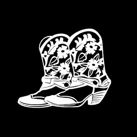 Custom Western Cowgirl Boots Vinyl Decal for Car, Truck, Laptop